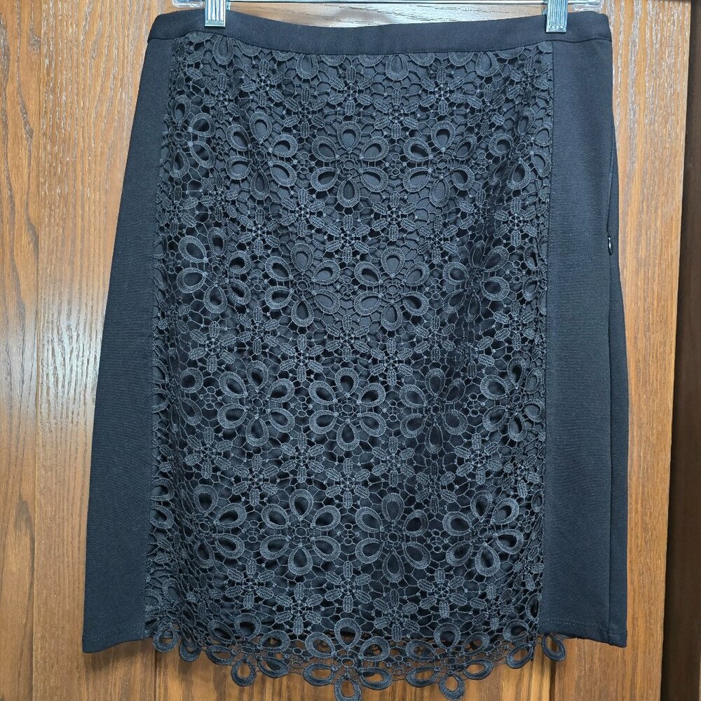 Black Brixton Ivy Lace Panel Skirt Size M